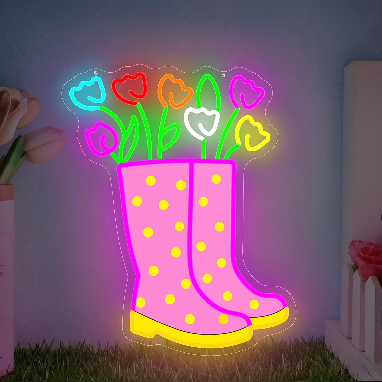 Letrero de neón con forma de b - Boots reseña y precio