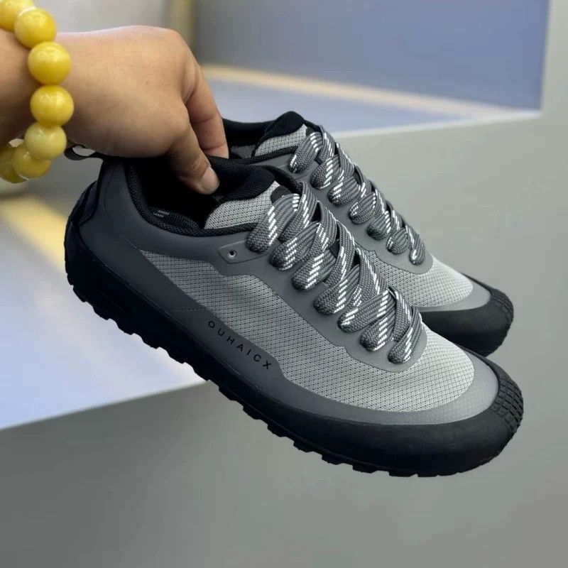 Zapatillas Deportivas de Hombr - Knit Fabric Lace Up Sneakers reseña y precio