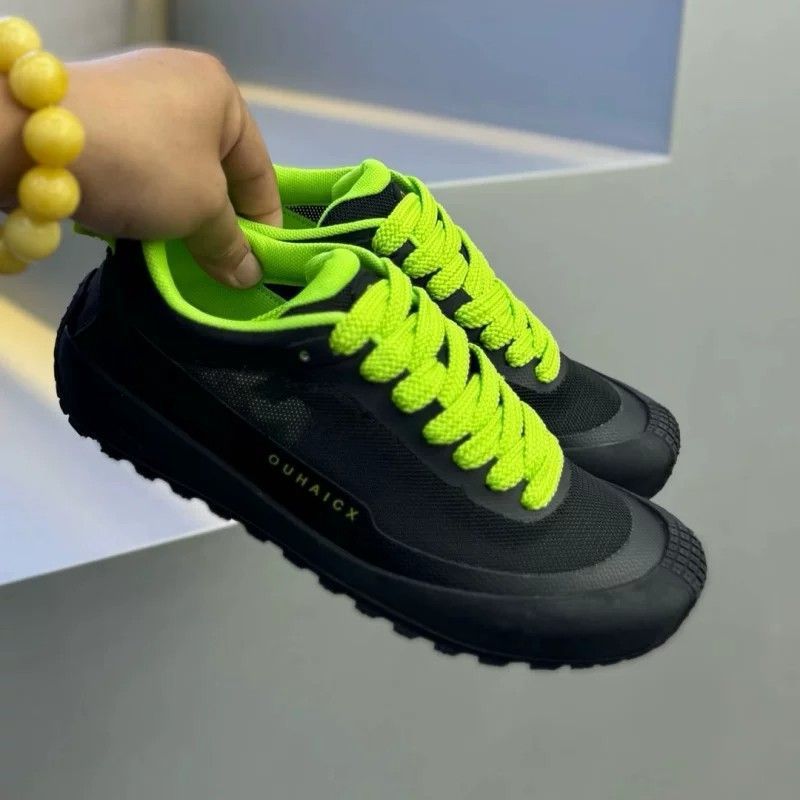 Zapatillas Deportivas de Hombr - Knit Fabric Lace Up Sneakers reseña y precio